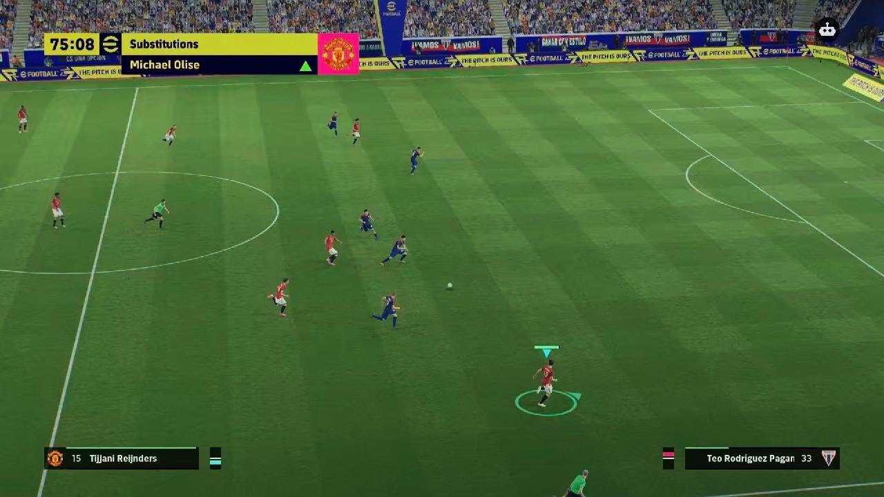 Michael Olise 1st time finish from Declan Rice PES 26