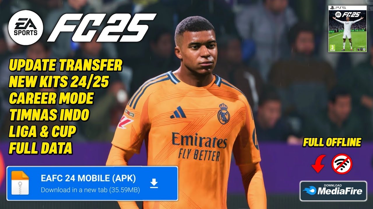 UPDATE ! FIFA 16 MOD EA Sports FC 25 Android Offline FULL TOURNAMENT & BISA CAREER MODE Grafik HD