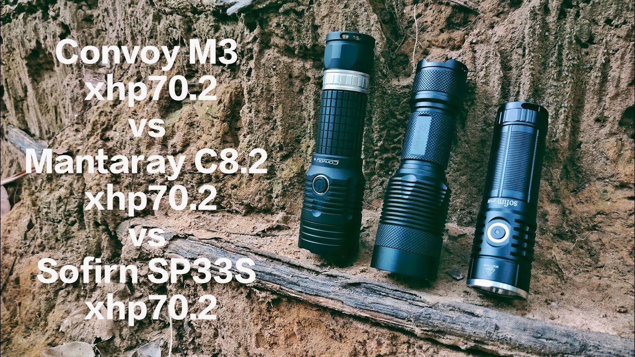 Convoy M3 xhp70.2 vs Mantaray C8.2 xhp70.2 vs Sofirn sp33s xhp70.2