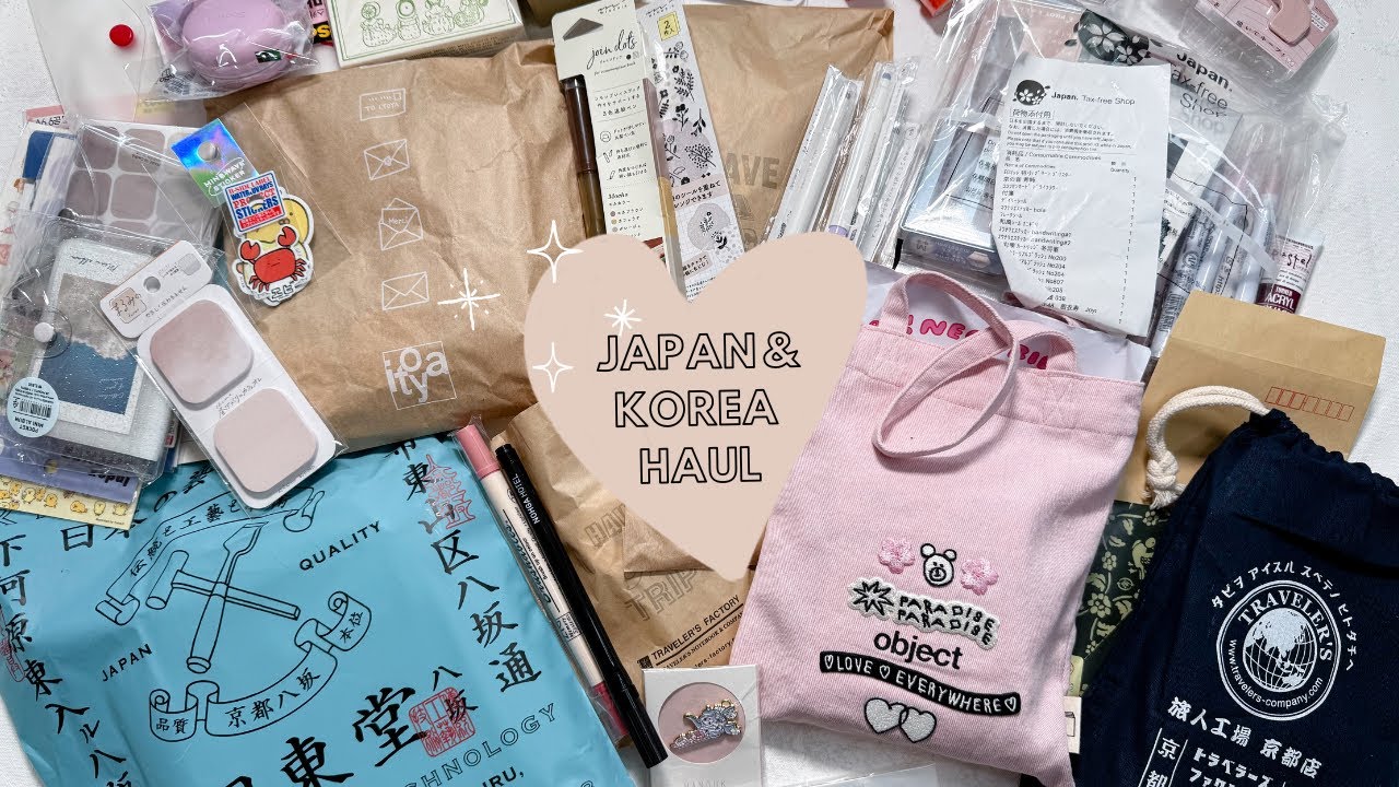 JAPAN & KOREA STATIONERY HAUL | Unpack 7 LBS of Stationery with Me!