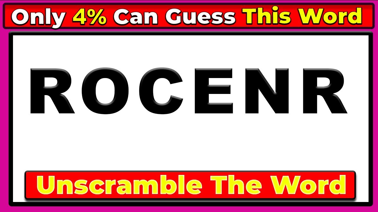 Guess The Correct Word |Unscramble the 6 Letter Word - Guess the Word Challenge 59