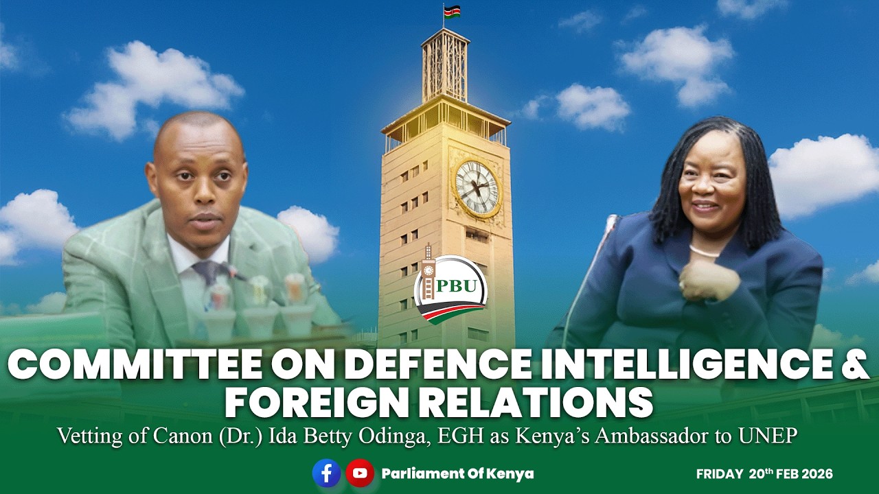 COMMITTEE ON DEFENCE - VETTING OF CANON (DR.) IDA ODINGA, EGH - AS KENYA'S AMBASSADOR TO UNEP