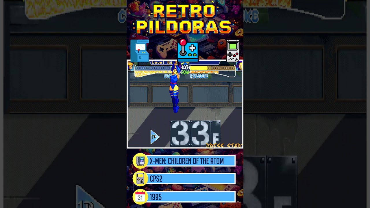 🕹️ Retro Pildoras 17 - X-MEN CHILDREN OF THE ATOM - CPS2 - Año 1995