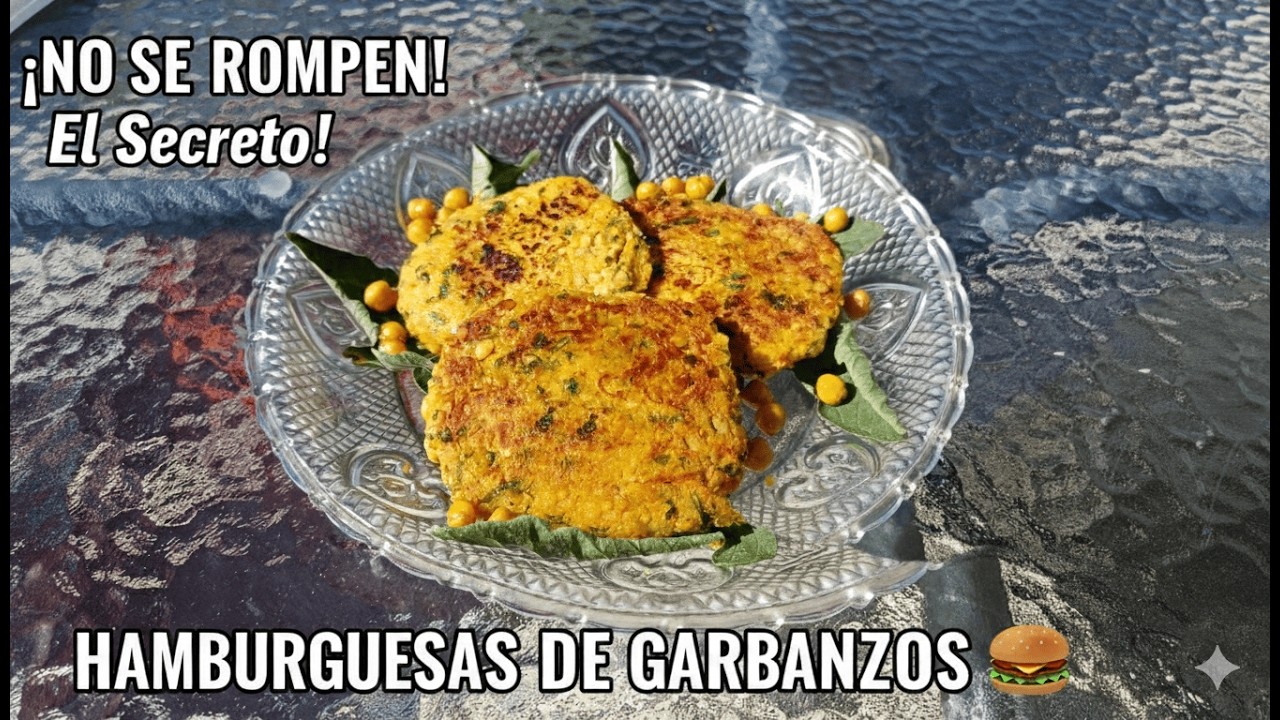 Cómo hacer Hamburguesas de Garbanzos que NO SE DESARMAN