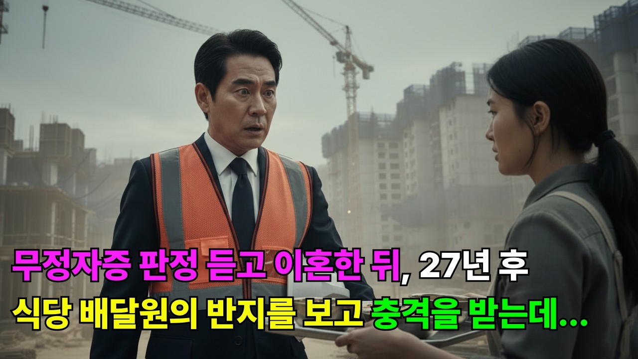 무정자증 판정 듣고 이혼한 후, 27년 뒤 식당 배달원의 반지를 보고 충격을 받는데ㅣ노후사연ㅣ오디오북ㅣ시니어사연