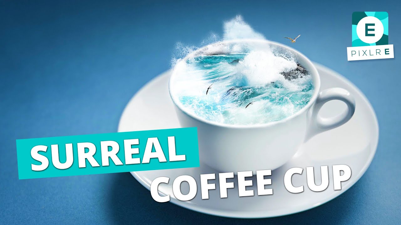 Create A Surreal Coffee Cup in Pixlr E