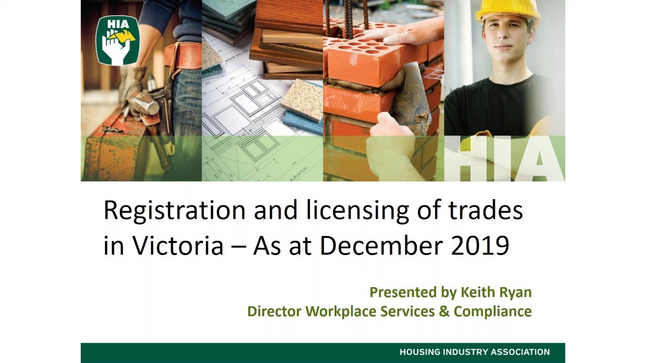 Registration and licensing of trades in Victoria