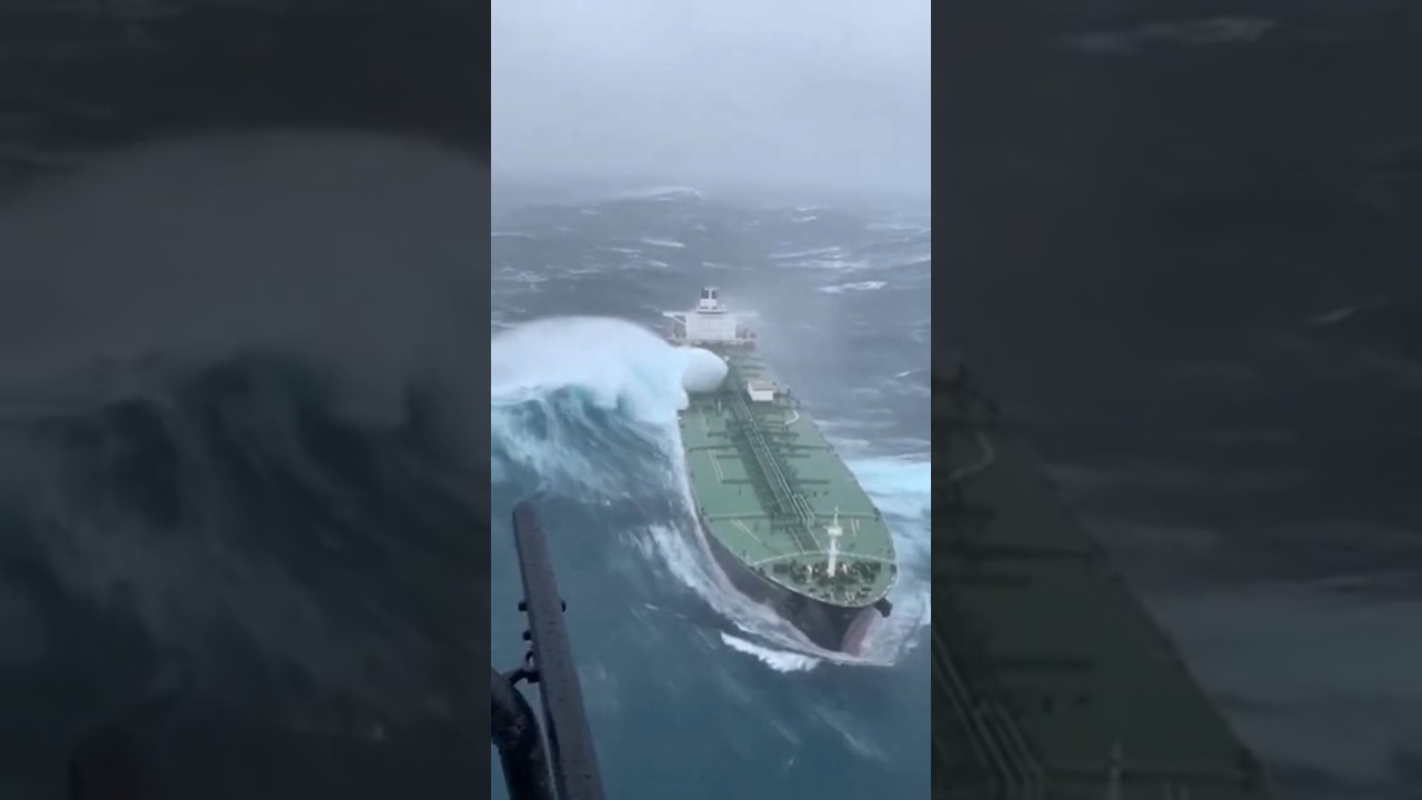 Tanker Ship vs Monster Rogue Wave - Will It Sink? #extreme #ocean #maritime