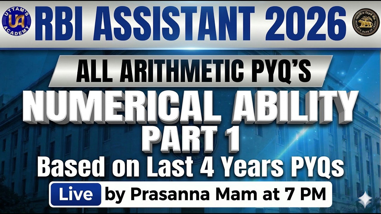 RBI ASSISTANT ALL ARTHMETIC PYQ'S BASED ON LAST 4 YEARS PREVIOUS YEAR PAPERS #rbi #pyq #viral #banks