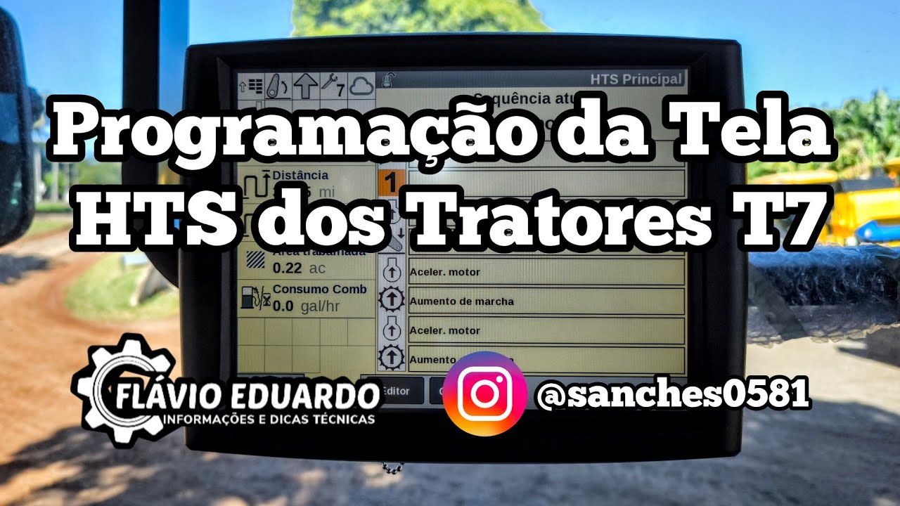 Tratores - Programação de Trabalhos da Tela do HTS nos tratores T7.