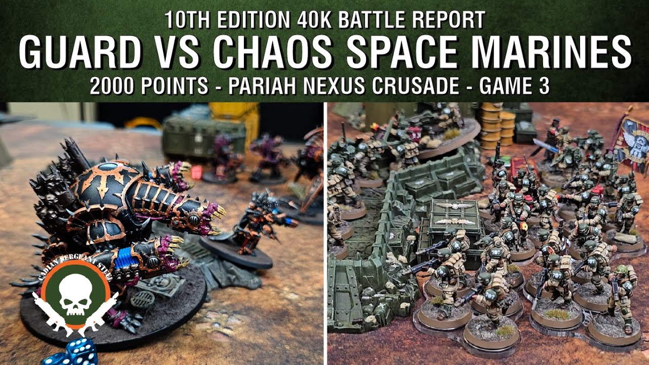 Astra Militarum VS Chaos Space Marines - Warhammer 40k Battle Report