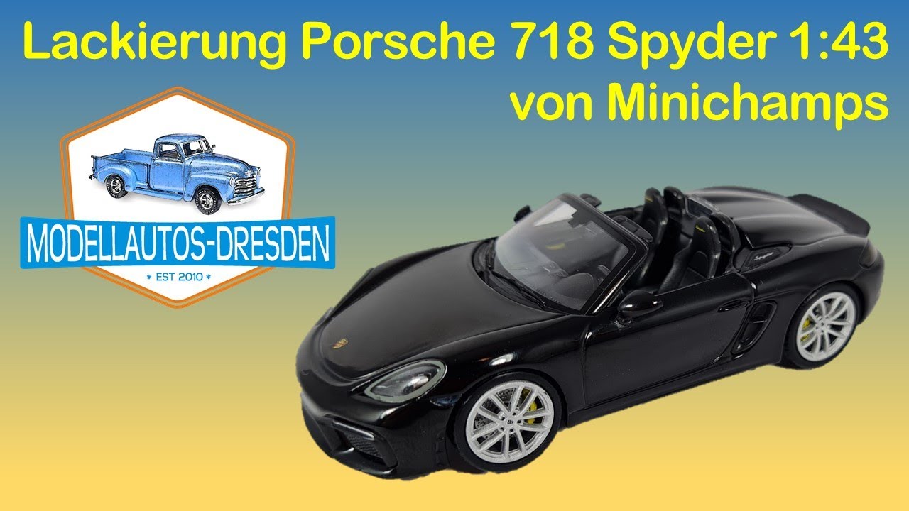 Modellauto Lackierung #123 Porsche 718 Cayman Spyder Maßstab 1:43 von Minichamps