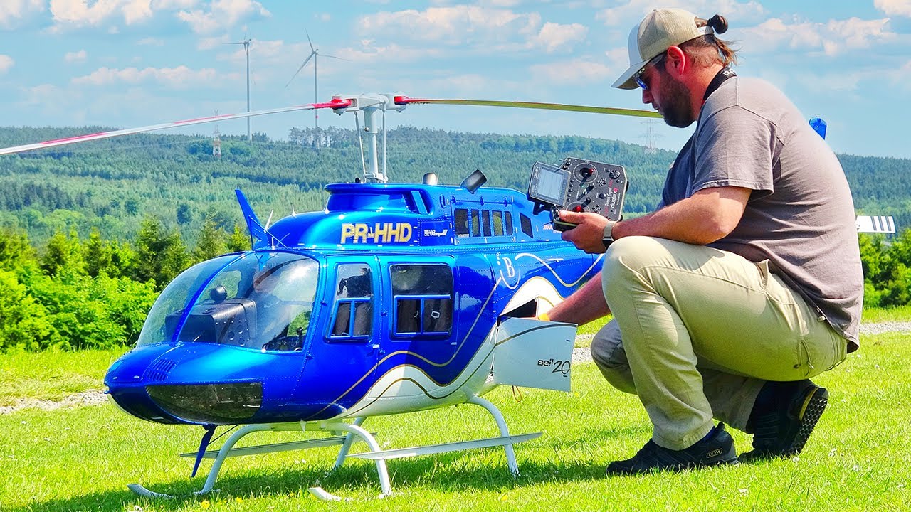 XXXL JETRANGER RC SCALE TURBINE MODEL HELICOPTER DEMONSTRATION FLIGHT