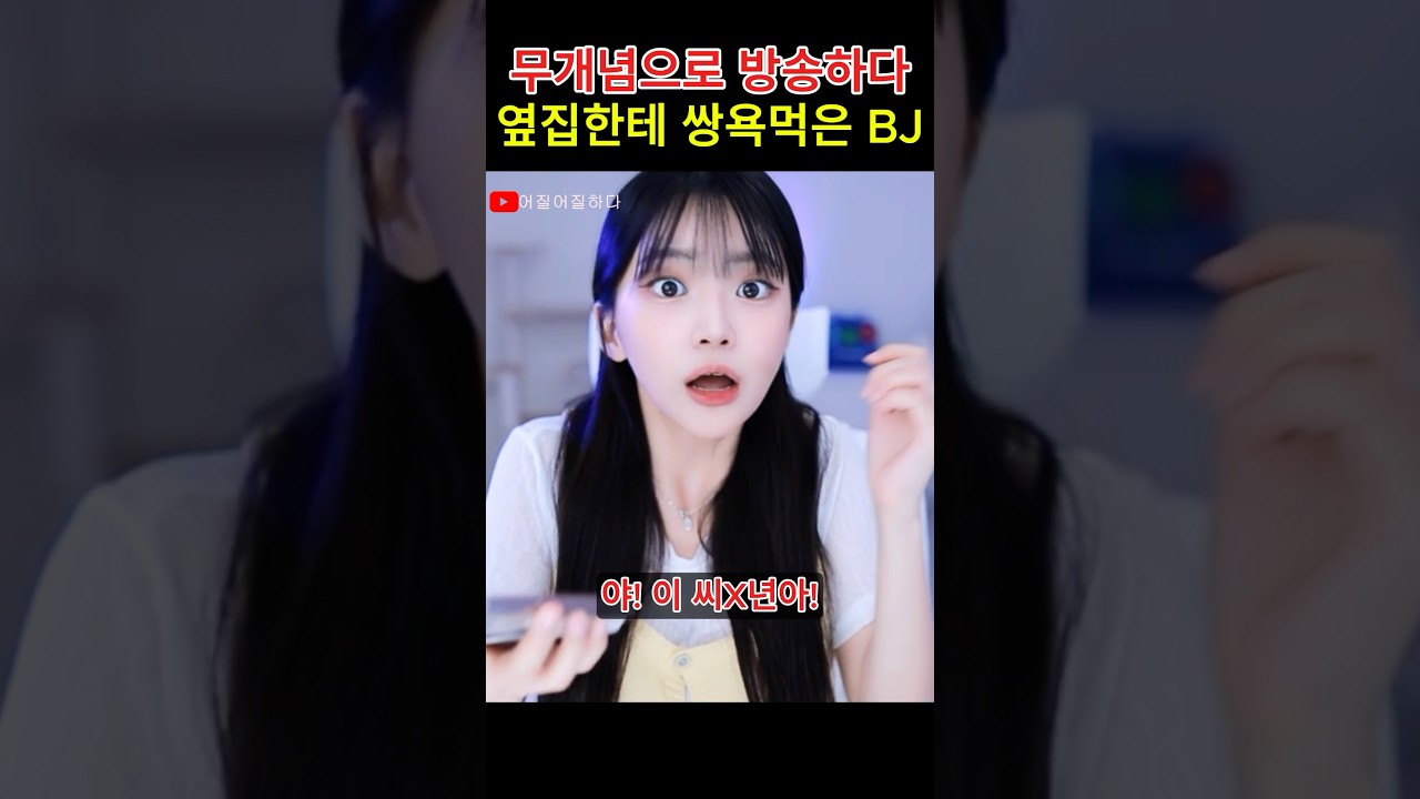 라이브 방송 중 옆집한테 쌍욕먹은 이유