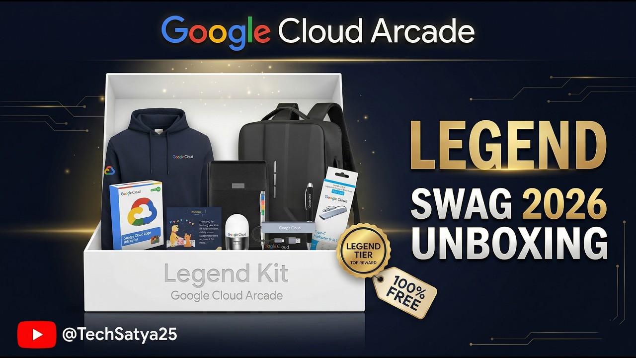 😎 Google Cloud Arcade Legend Swag 2026 Unboxing 🎁| 100% FREE Google Swags | Google Cloud Arcade