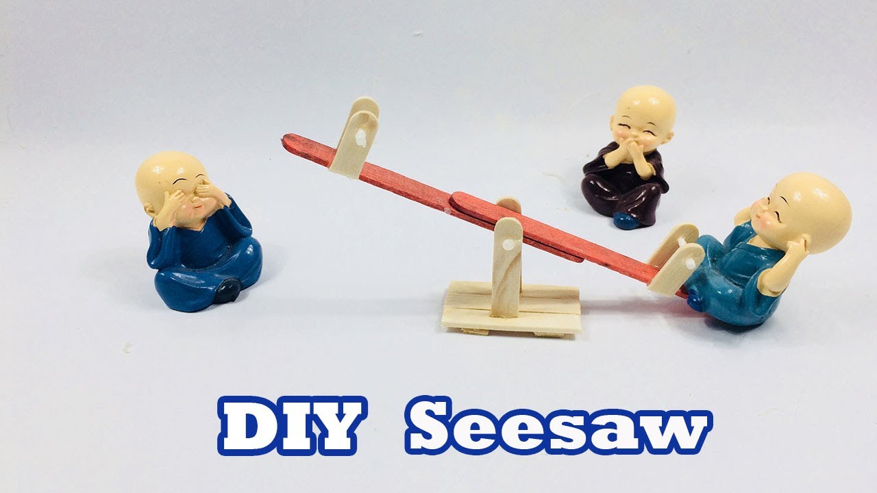 How To Make Seesaw With Icecream Sticks (Popsicle Sticks) At Home | Lee Bros #16