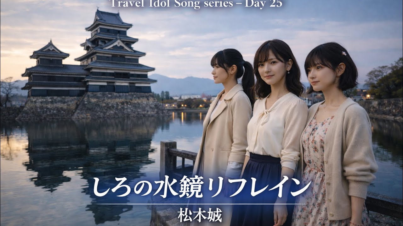 しろの水鏡リフレイン｜Travel Idol Song series – Day 25（松本城）