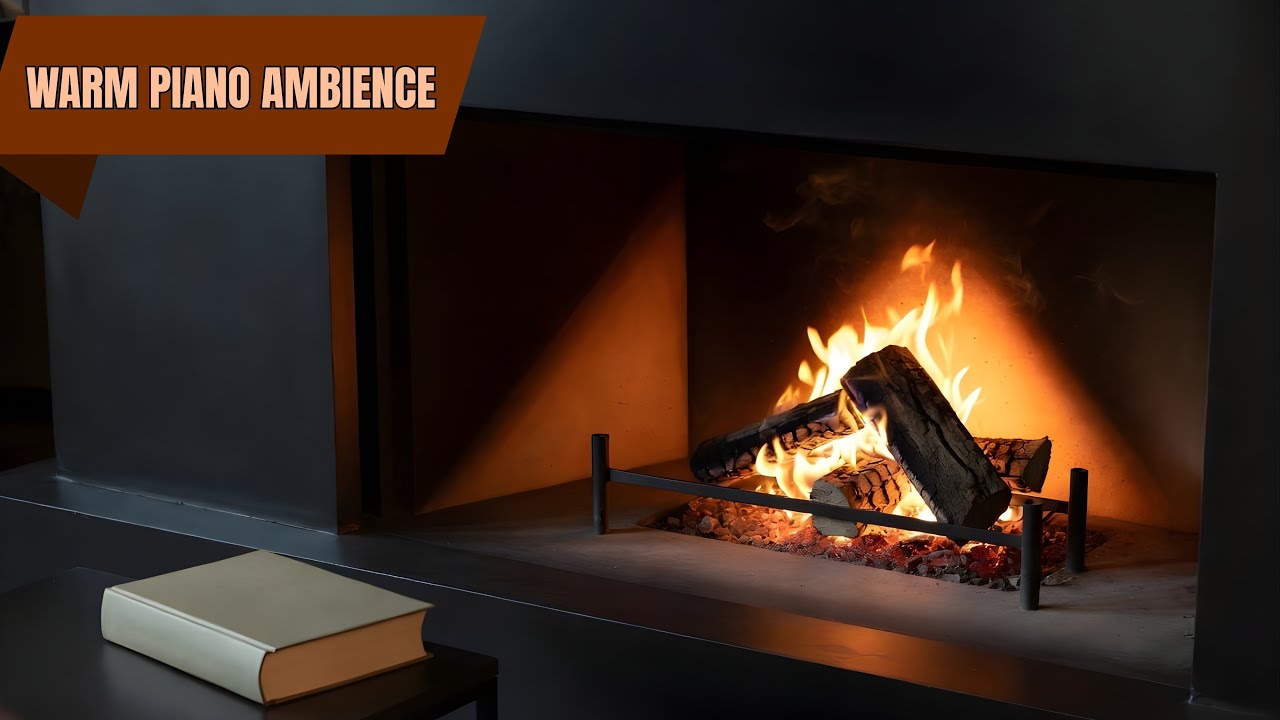 3 Hours Cozy Fireplace Piano | Smooth Piano with Subtle Fire Crackling for Focus & Relax