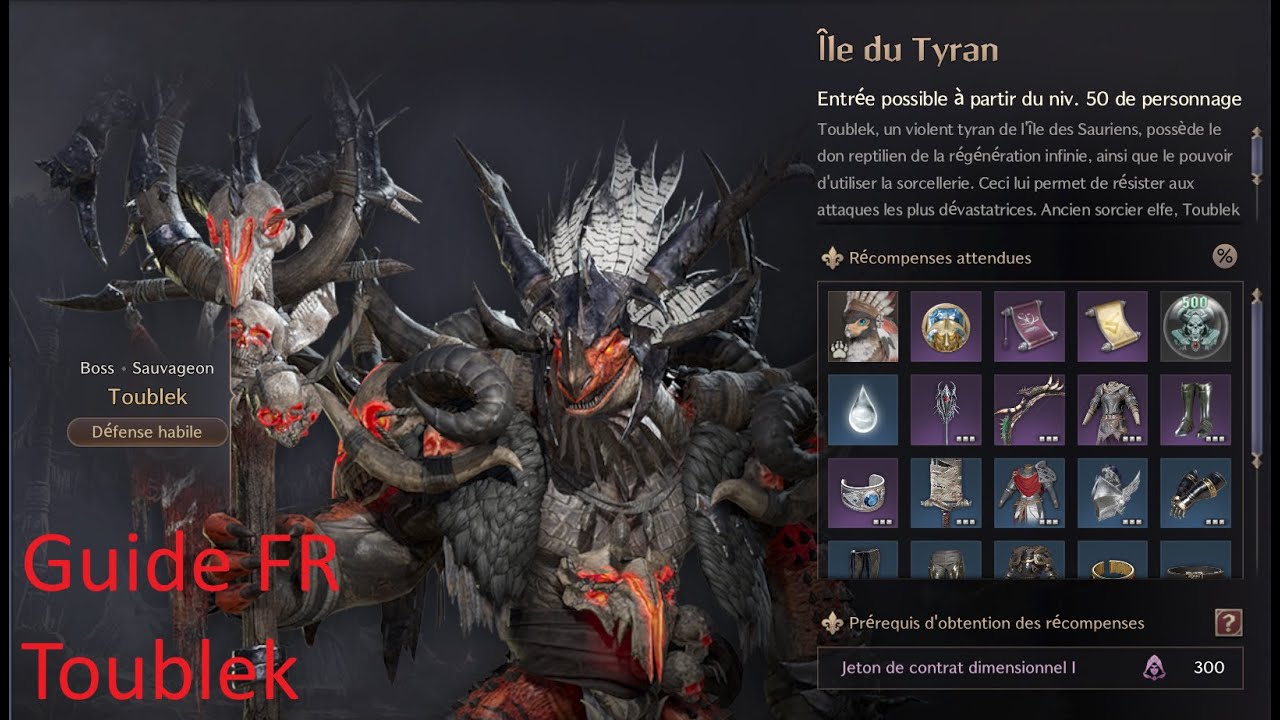 Throne And Liberty - Boss Toublek Guide FR