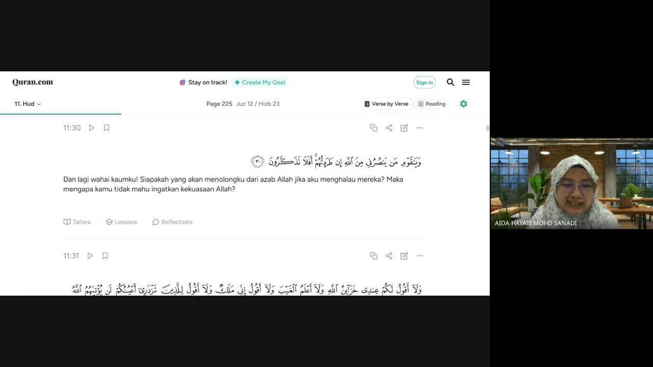 USRAH 223 SURAH HUD 30-38