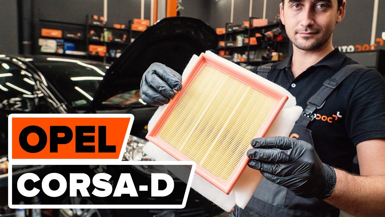 How to change air filter on OPEL CORSA D [TUTORIAL AUTODOC]