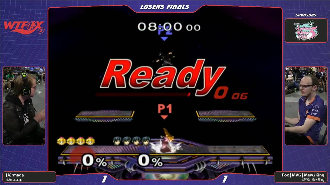 WTFOX 2: SSBM Singles - [A]rmada (Peach) vs Fox | MVG | Mew2King (Marth/Sheik) - Losers Finals