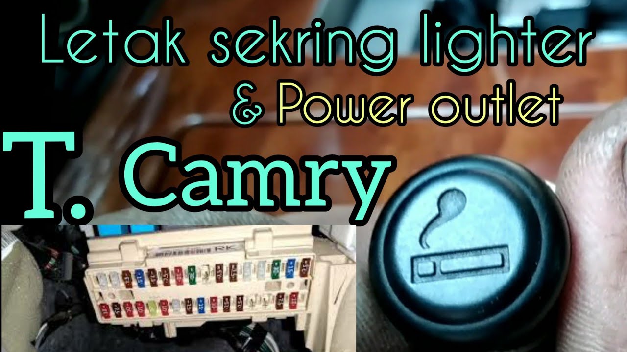 letak sekring lighter camry dan power outlet toyota camry