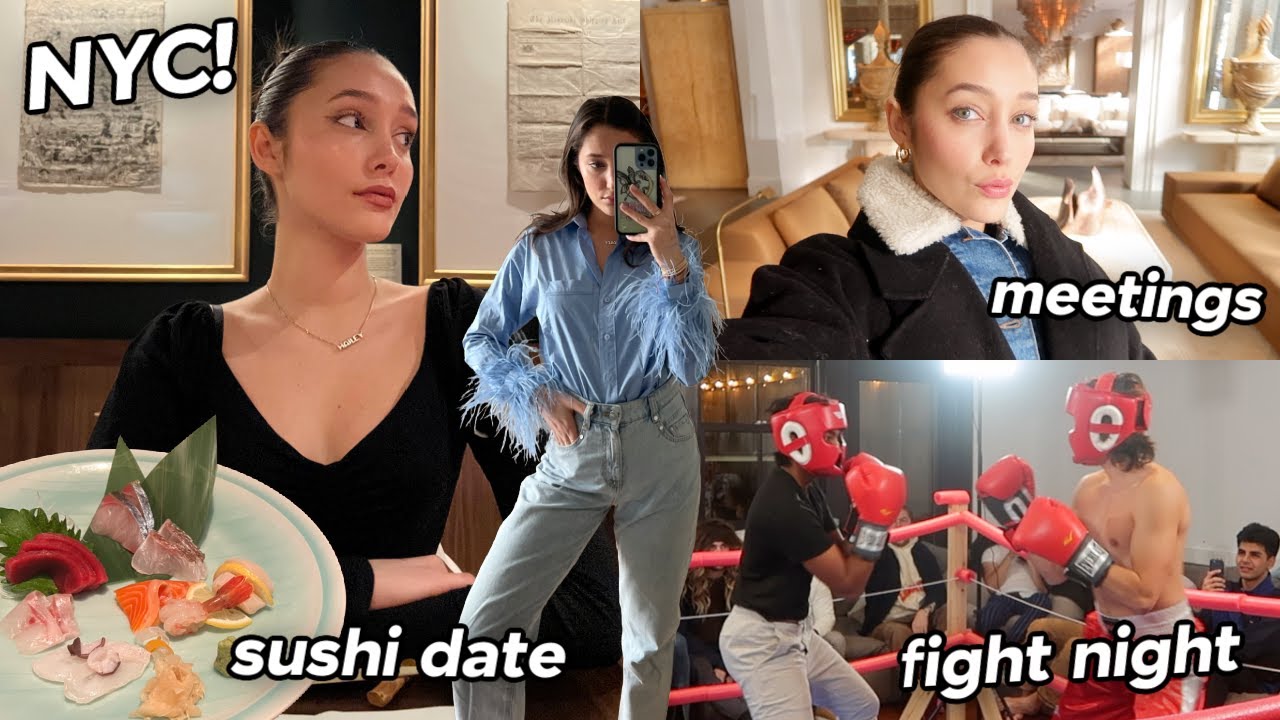 A *NOT SO AVERAGE* WEEK IN MY LIFE IN NYC! fight night, NYFW fittings, dinner date