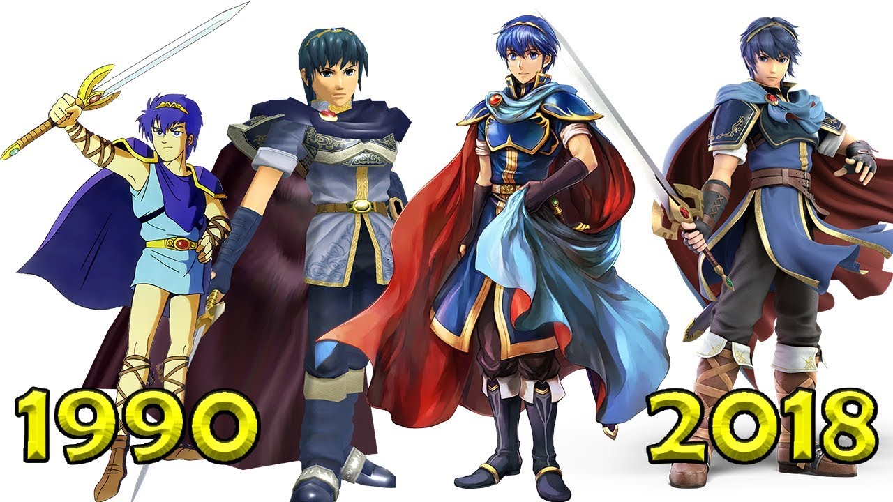 Evolution of Marth (1990 - 2018)