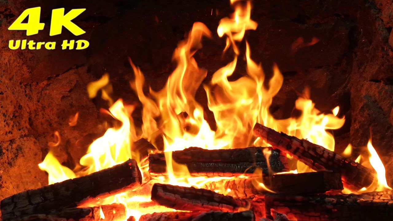 🔥 4K Fireplace Sounds for Winter Dreams. Forest Cabin With Fireplace. Winter Fireplace White Noise