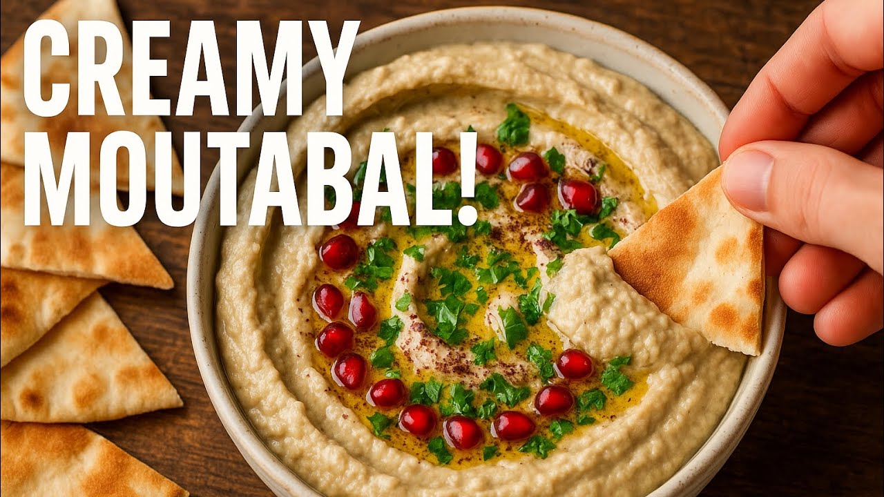 Creamiest Muthabal Recipe 🍆 | Authentic Arabic Dip | Easy Roasted Eggplant (Mutabbal) Recipe 