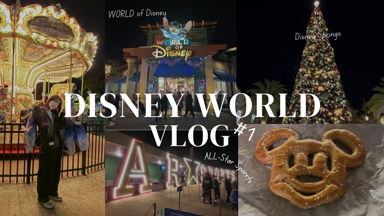 【WDW】#1 初ディズニーワールドVlogホテル→ディズニースプリングスでお買い物編🛍️