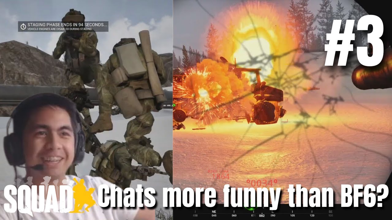 Noobs on a tank and funny chats - Squad Highlights #3