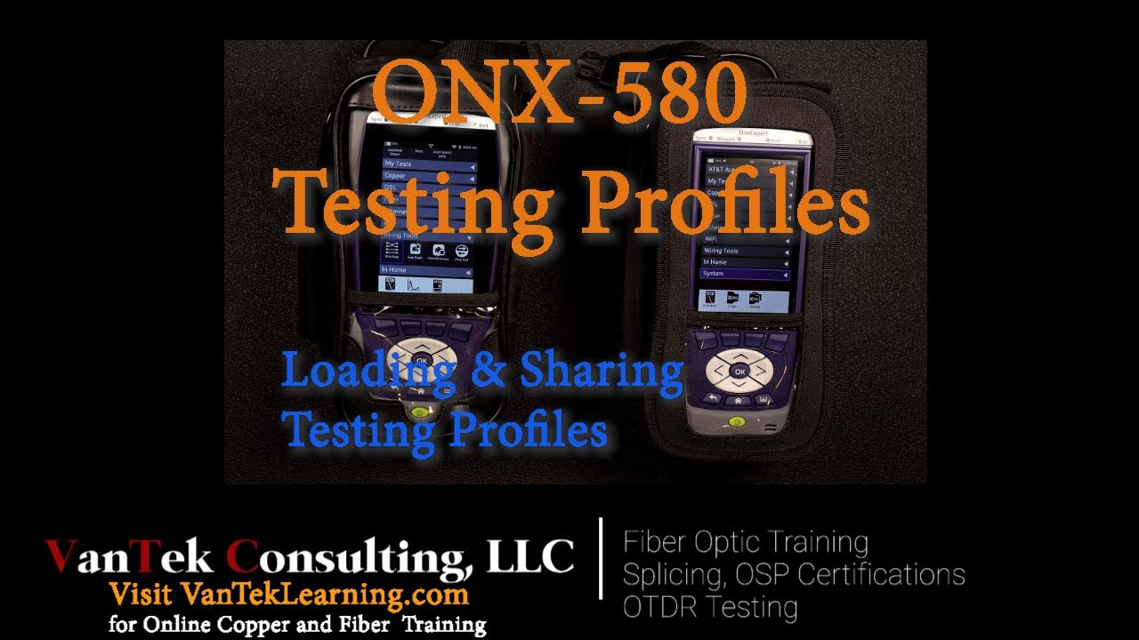 ONX-580 Testing Profiles - Loading & Sharing