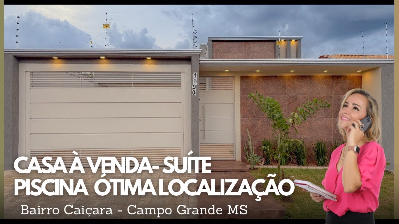 VENDIDA-CASA À VENDA SUÍTE - PISCINA AQUECIDA BAIRRO CAIÇARA CAMPO GRANDE MS