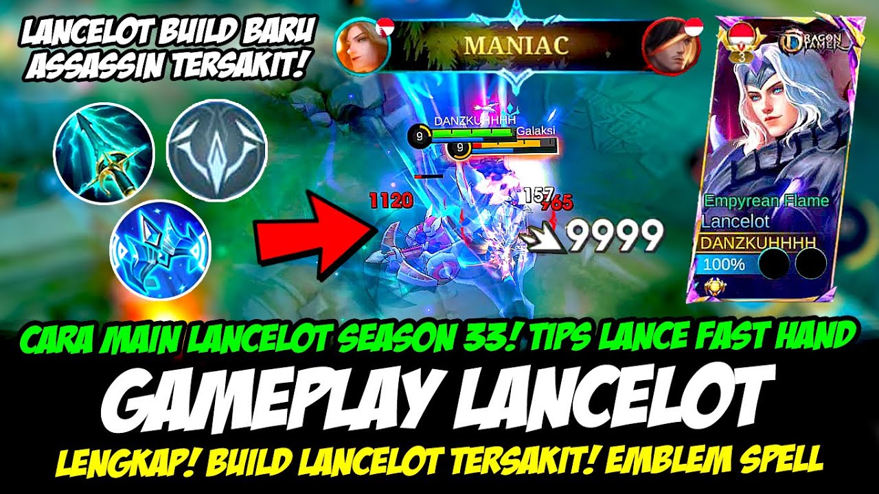 CARA MAIN LANCELOT ITEM TERBARU❗EMBLEM & BUILD LANCELOT TERSAKIT 2024 + GAMEPLAY LANCELOT FAST HAND