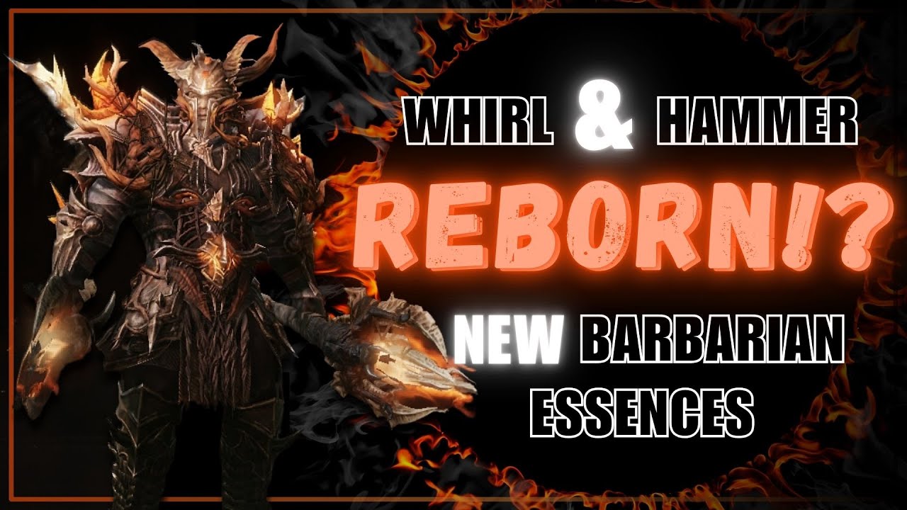 Whirlwind & Hammer in PvE & PvP - 10M DPS & NEW BARBARIAN Essences & Build for Diablo Immortal Patch