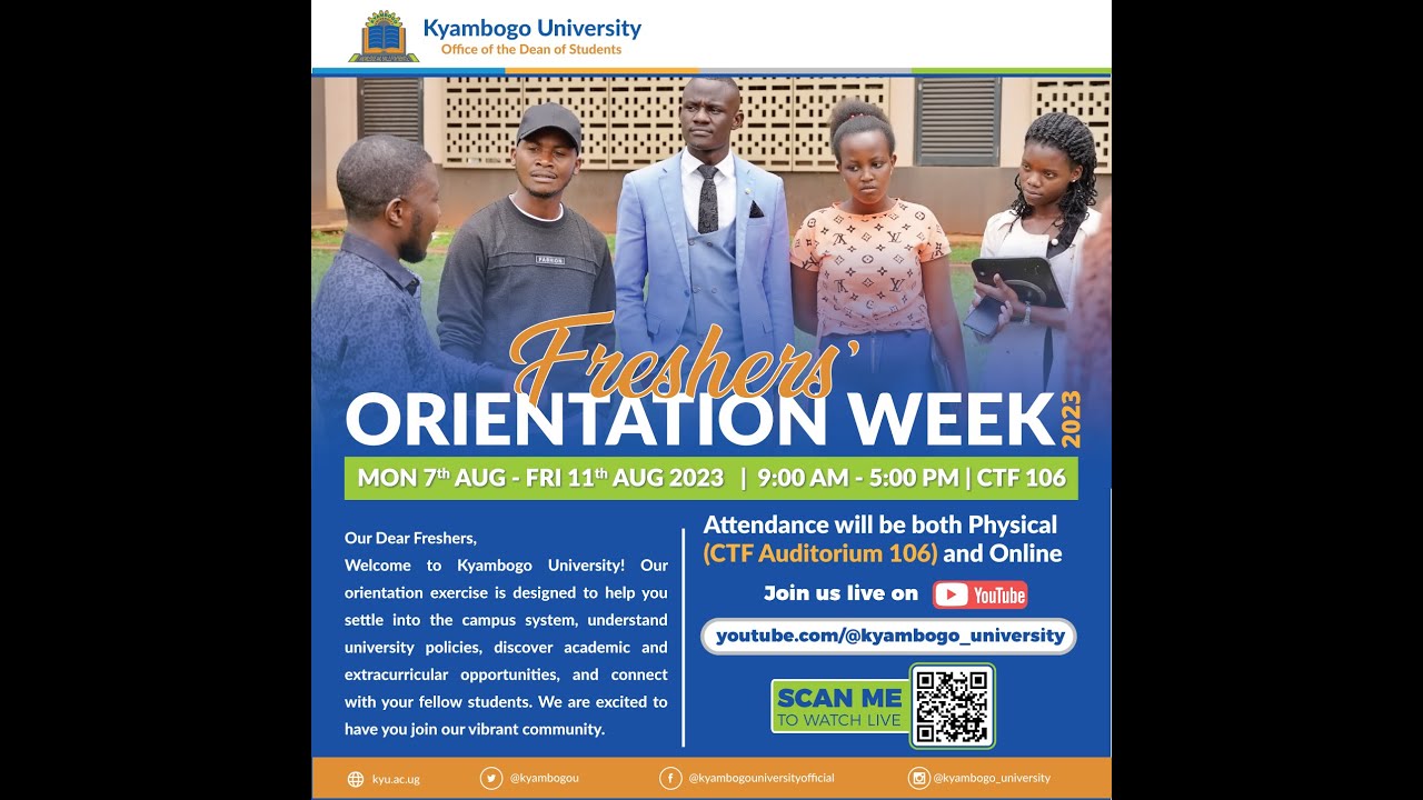 KYAMBOGO UNIVERSITY FRESHERS ORIENTATION 2023  Day 1 |