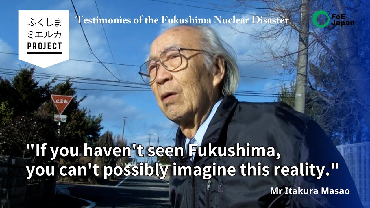Mr Itakura Masao who returned to live in Tomioka Town, Fukushima Prefecture.