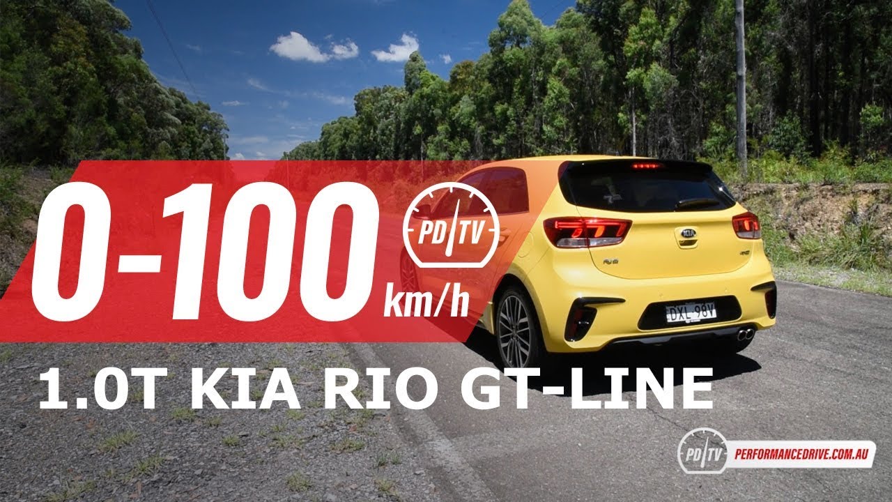 Kia Rio GT-Line 2019 года (1.0 турбо) 0-100 км/ч и звук двигателя