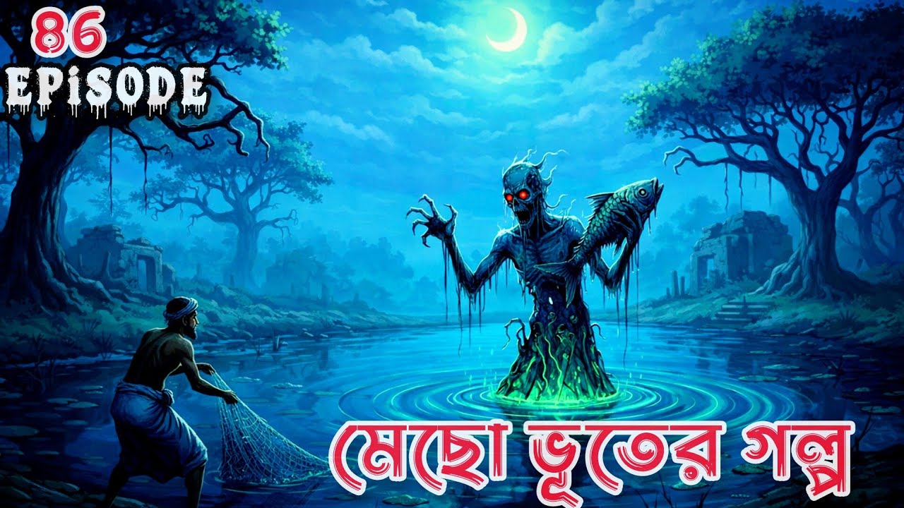 🐟👻 মাঝরাতে মাছ ধরতে গিয়ে যা দেখেছিল সে… | মেছো ভুতের গল্প 🌕 || Vuter golpo || Scary Goppo 