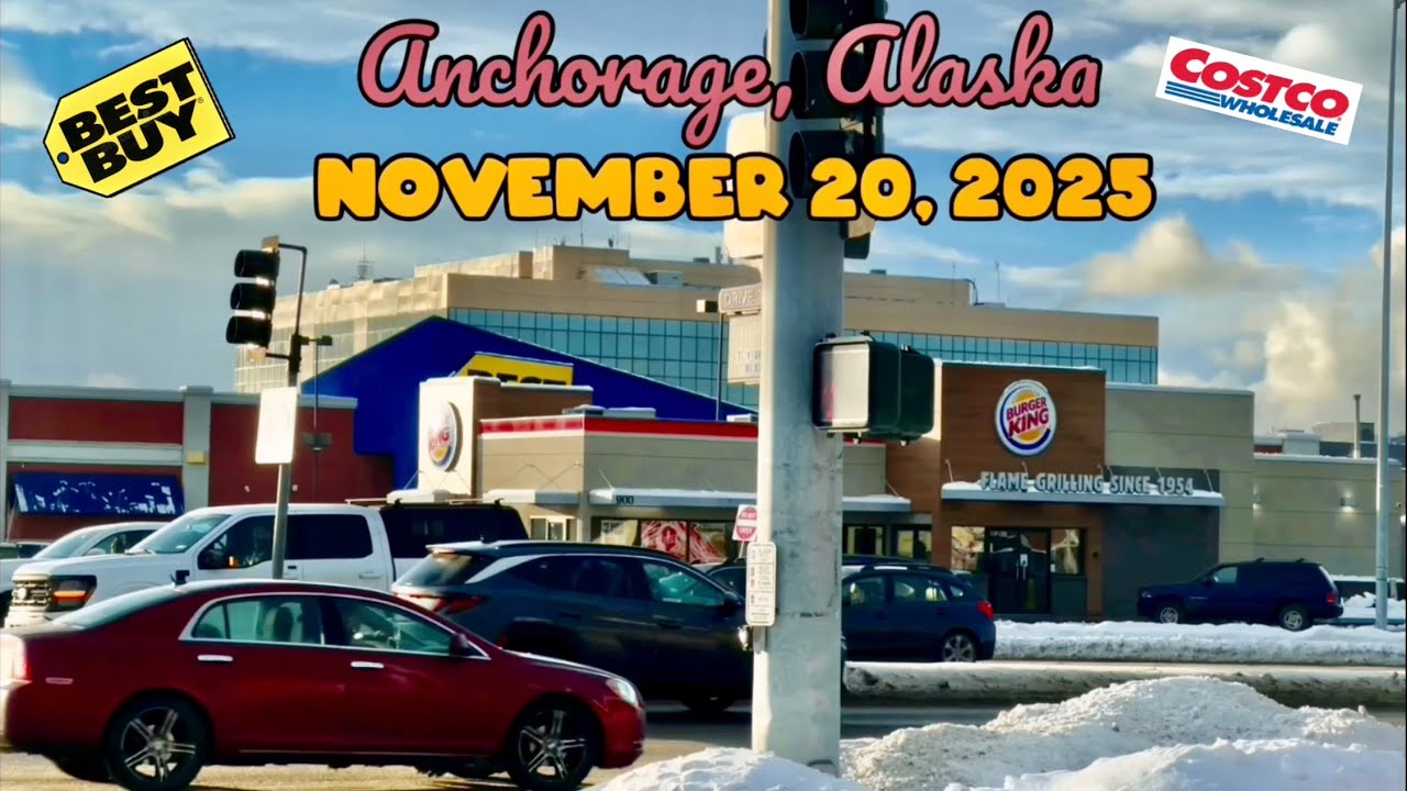 (11-20-25) Anchorage, Alaska. Best Buy, Costco, Burlington. Dimond Blvd. Drive.