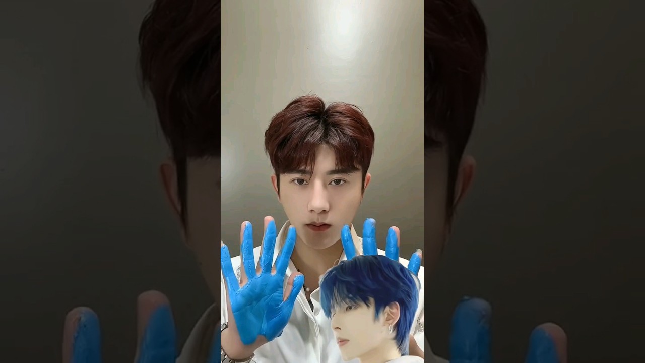 BLUE hair DYE #hairdye #hairstyle