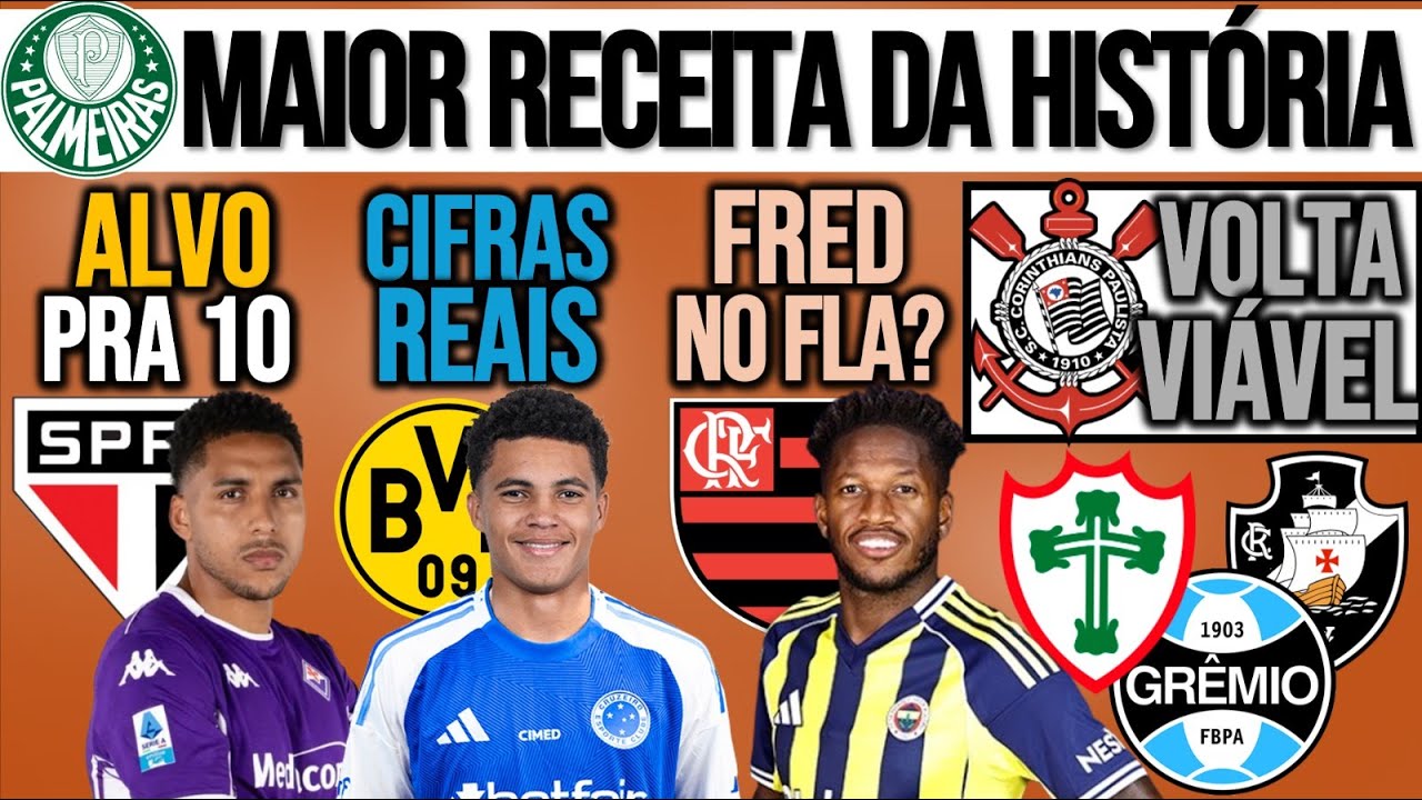 REVIRAVOLTA NO TIMÃO| CAMISA 10 NO SP? FRED NO FLA? VERDÃO: RECORDE DE $| CIFRAS NO ZÊRO| LIBRA E+