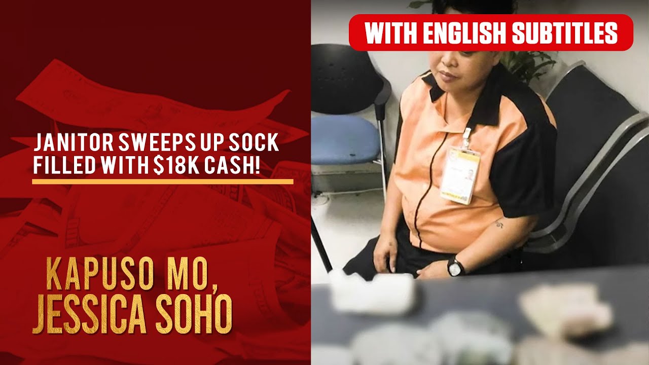 Janitor sweeps up sock filled with $18K cash! (with English subs) | Kapuso Mo, Jessica Soho