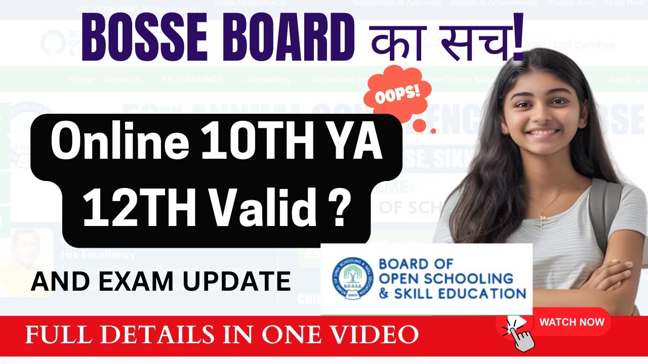 BOSSE Board Sikkim Valid or Fake? Admission Process & Latest Update | Bosse Board