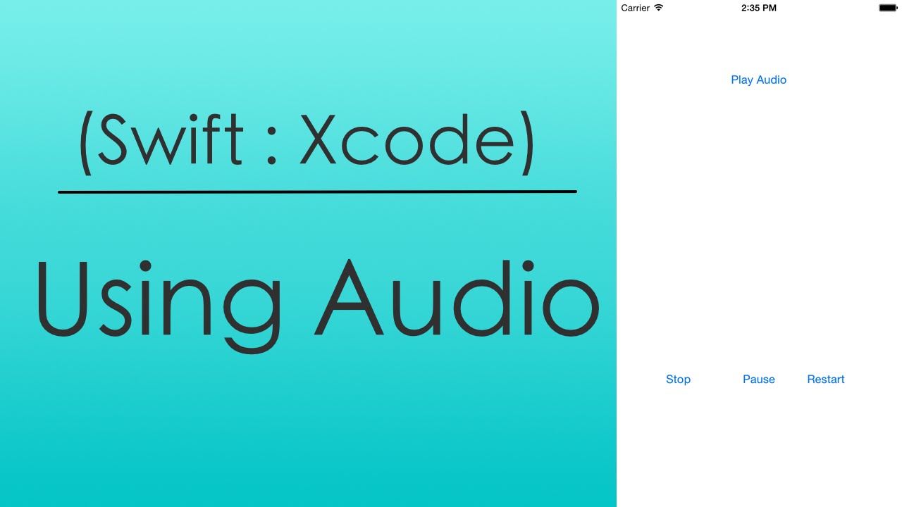 Using Audio (Swift : Xcode)