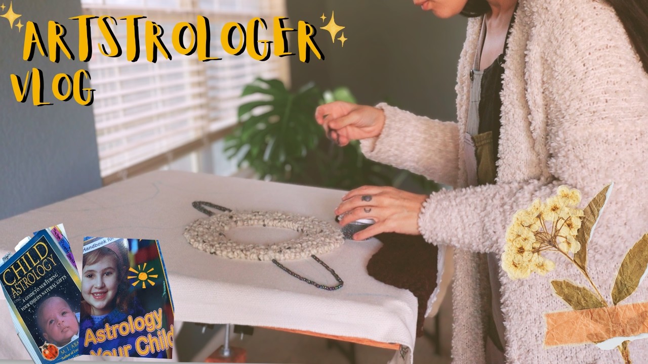 Quiet Astrologer Mini Vlog | Preparing Child Astrology Readings & Astrology Art