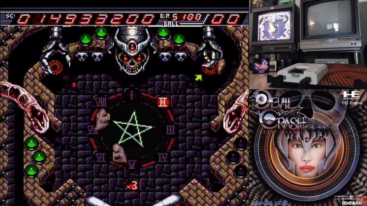 Devil Crash [PC ENGINE] 24,551,900 デビルクラッシュナグザットピンボール