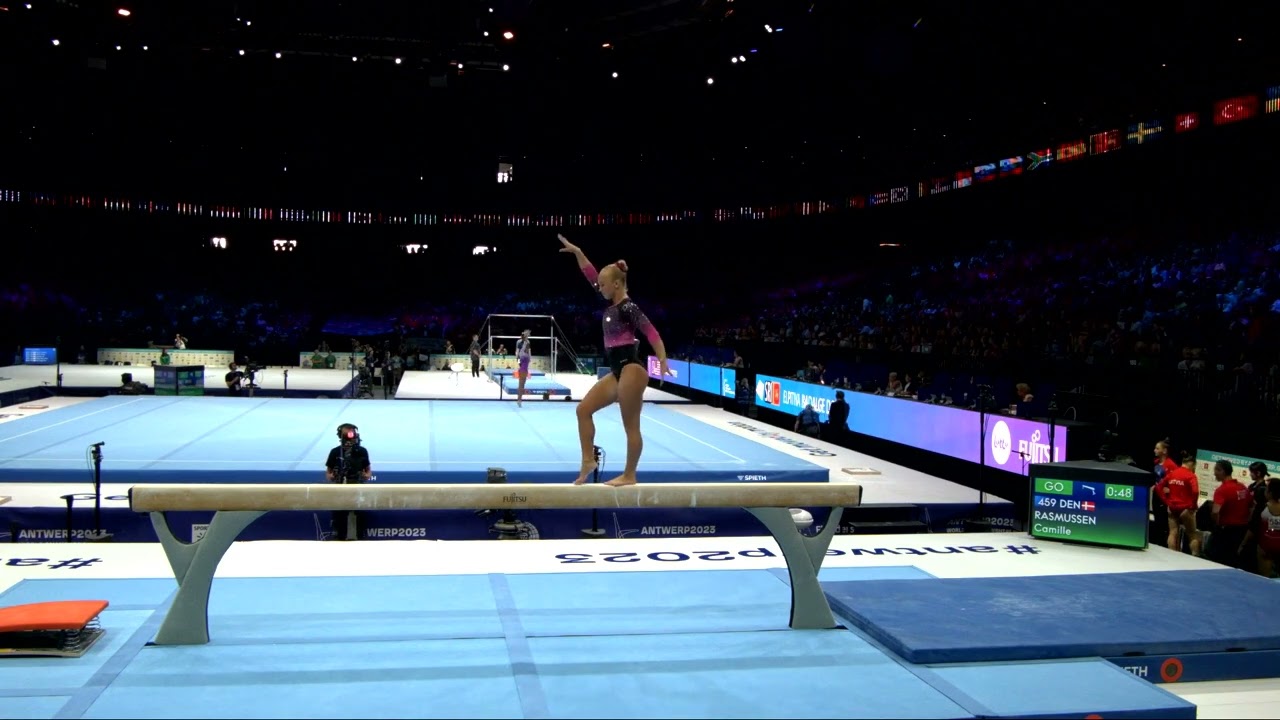 RASMUSSEN Camille (DEN)_2023 Artistic Worlds, Antwerp (BEL)_Qualifications_Balance Beam